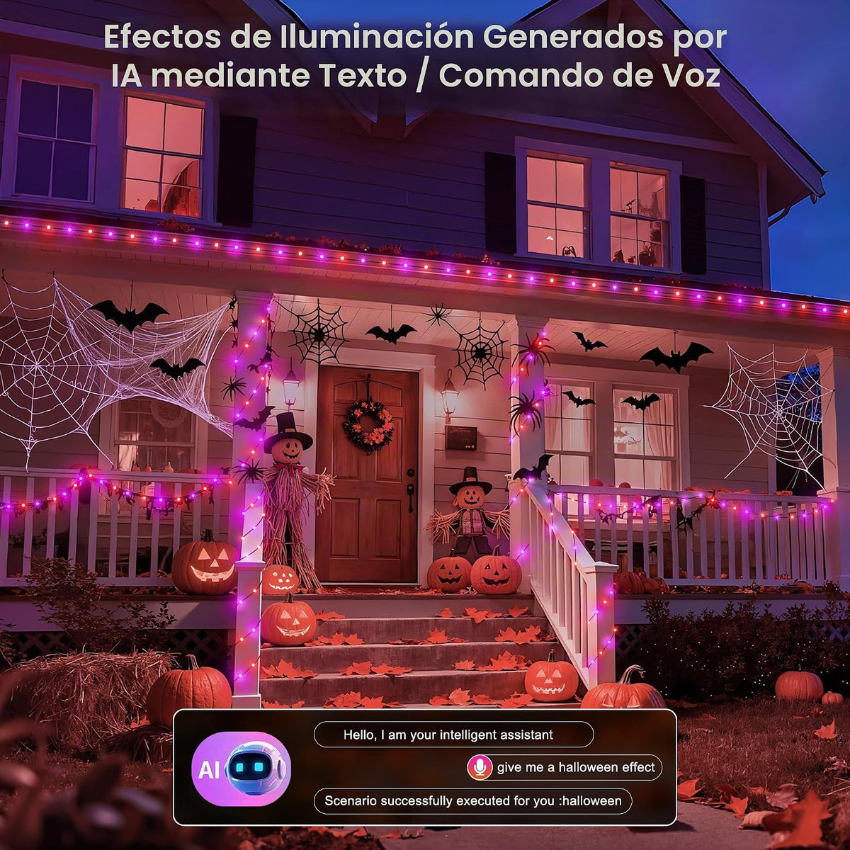 Ollny Luces inteligentes de Navidad de 131 pies, 400 LED, aplicació...