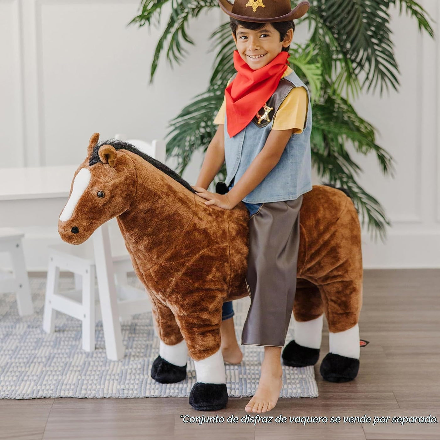 Caballo gigante de peluche Melissa &amp; Doug, peluche realista (ca...