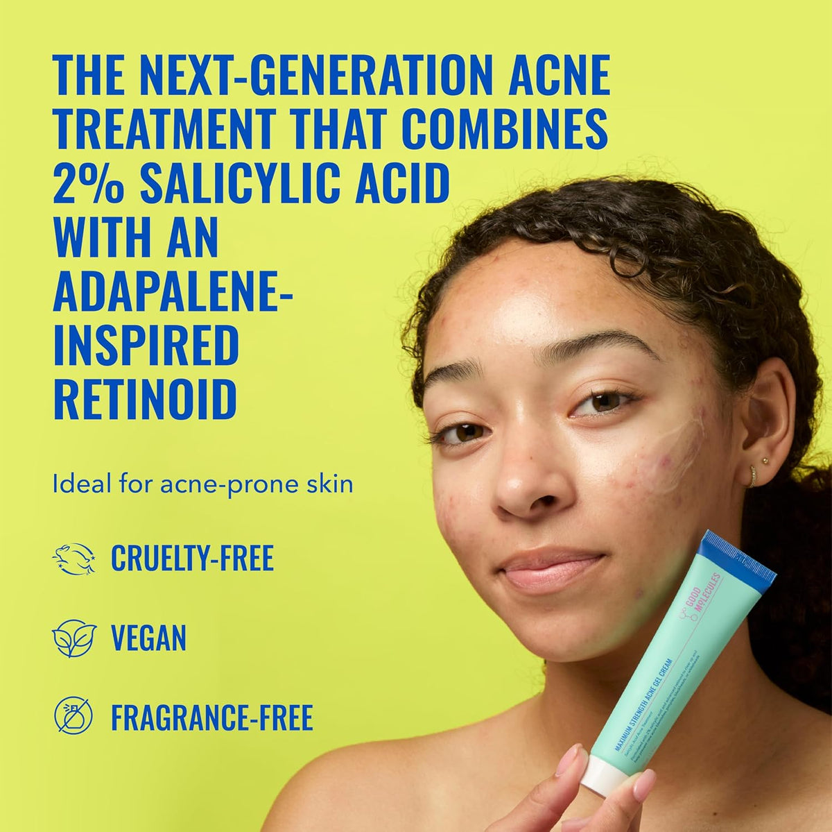 Good Molecules Crema de gel para acné de máxima fuerza con ácido sa...