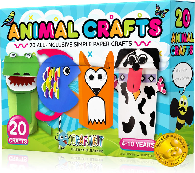 Craftikit® 20 artes y manualidades de animales para niños pequeños...