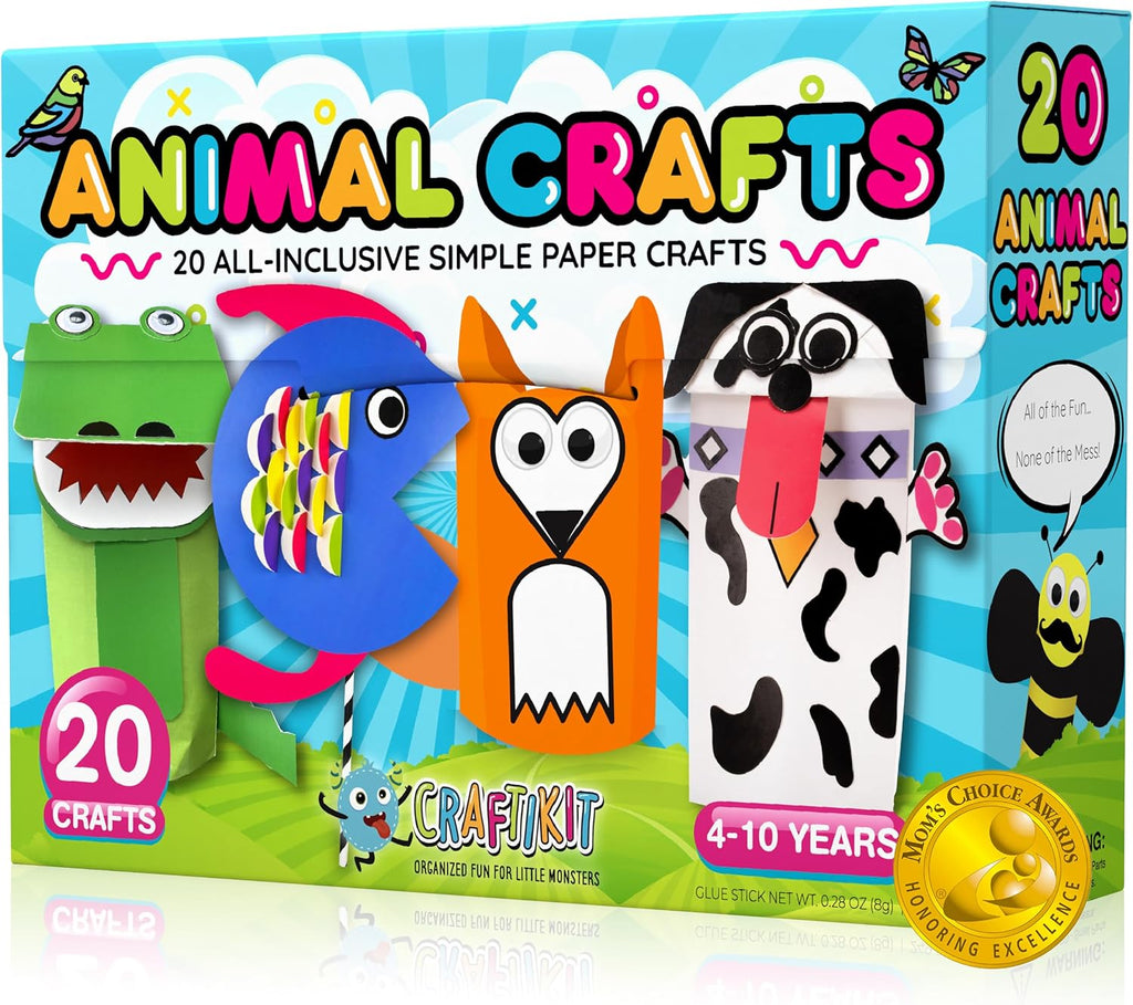 Craftikit® 20 artes y manualidades de animales para niños pequeños...