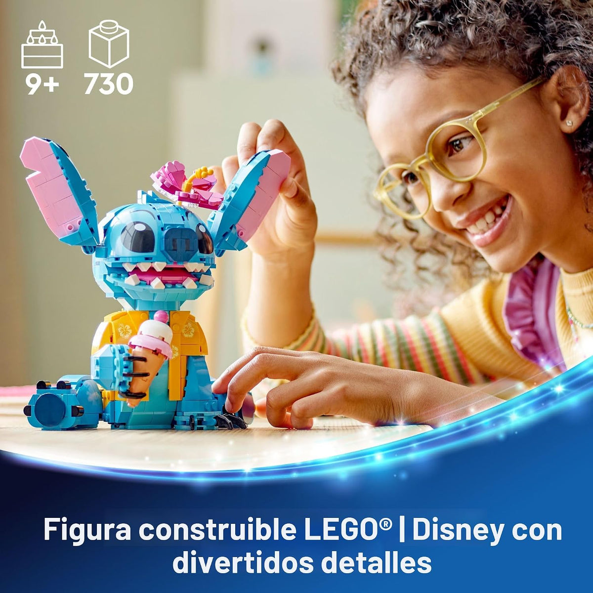 Kit de Construcción de Juguete LEGO Disney Stitch, Juguete Disney p...