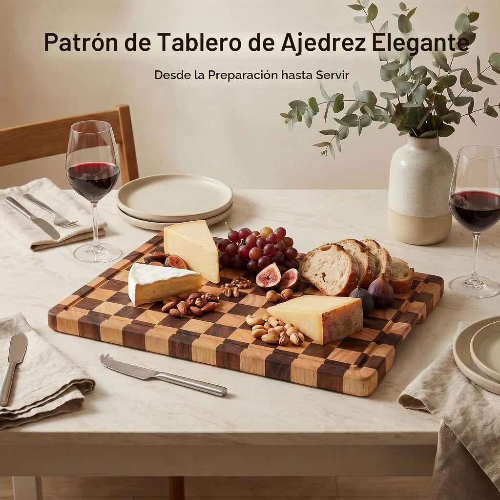 THETCHRY Tablas de Cortar para Cocina, Tabla de Cortar a Cuadros Me...
