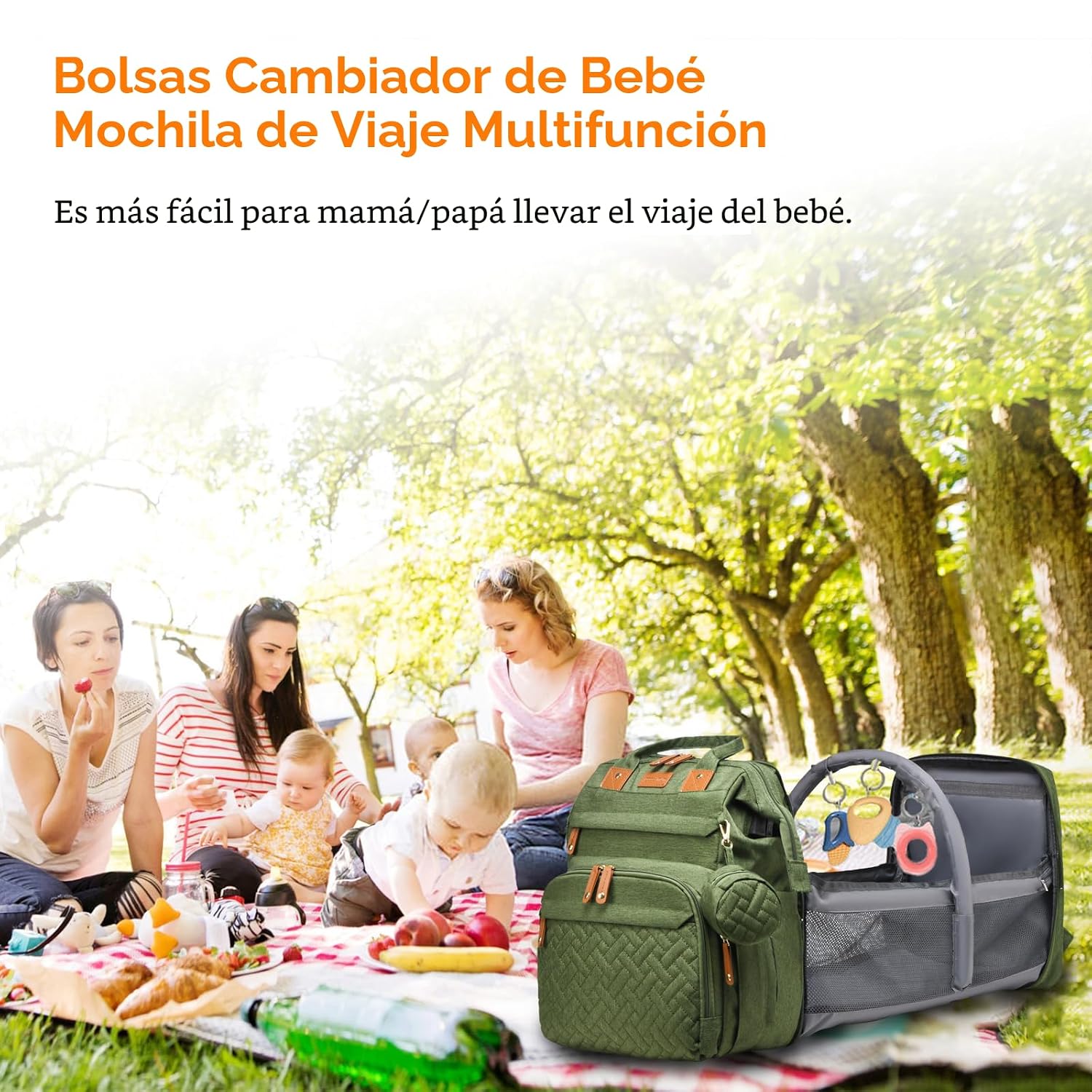 Astro alan Bolsas de pañales para bebé con estación de cambio, moch...