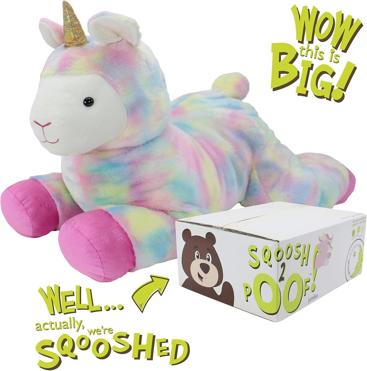 Animal Adventure | Sqoosh2Poof - Animal de peluche gigante, tierno...