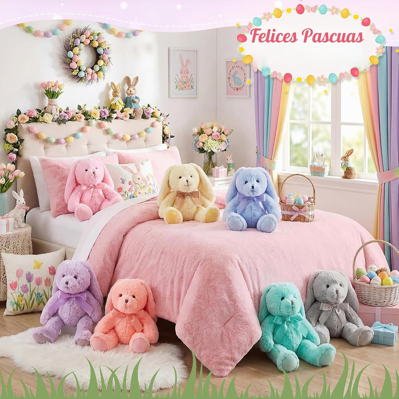 Civaner 7 piezas de animales de peluche a granel de 12.5 pulgadas,...
