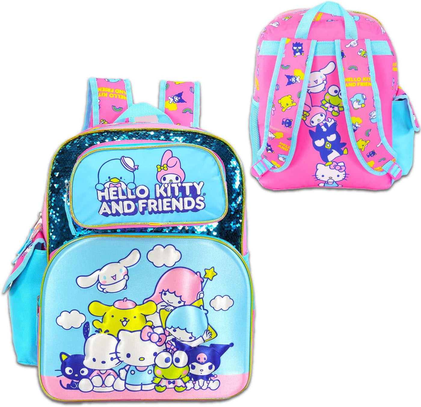 Hello Kitty and Friends - Mini mochila para niños, paquete con bols...