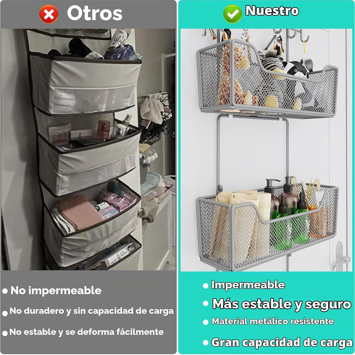 HapiRm Organizador Sobre la Puerta - Organizador de Puerta Colgante...