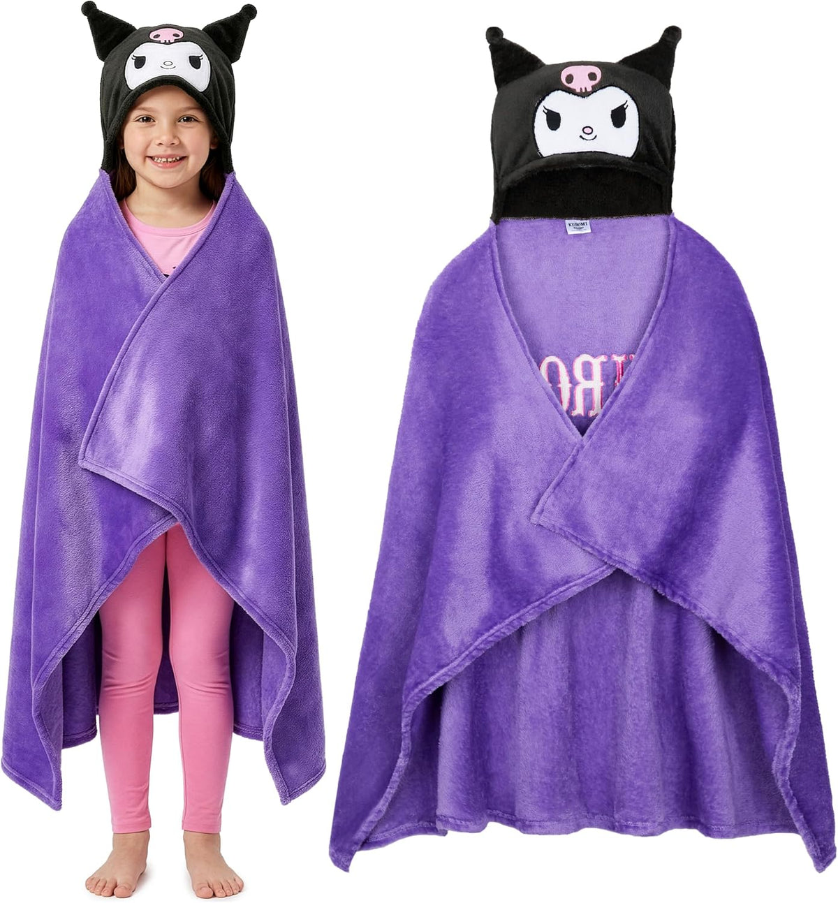 Hello Kitty Sanrio - Manta con capucha para niñas, Kuromi Cinnamoro...