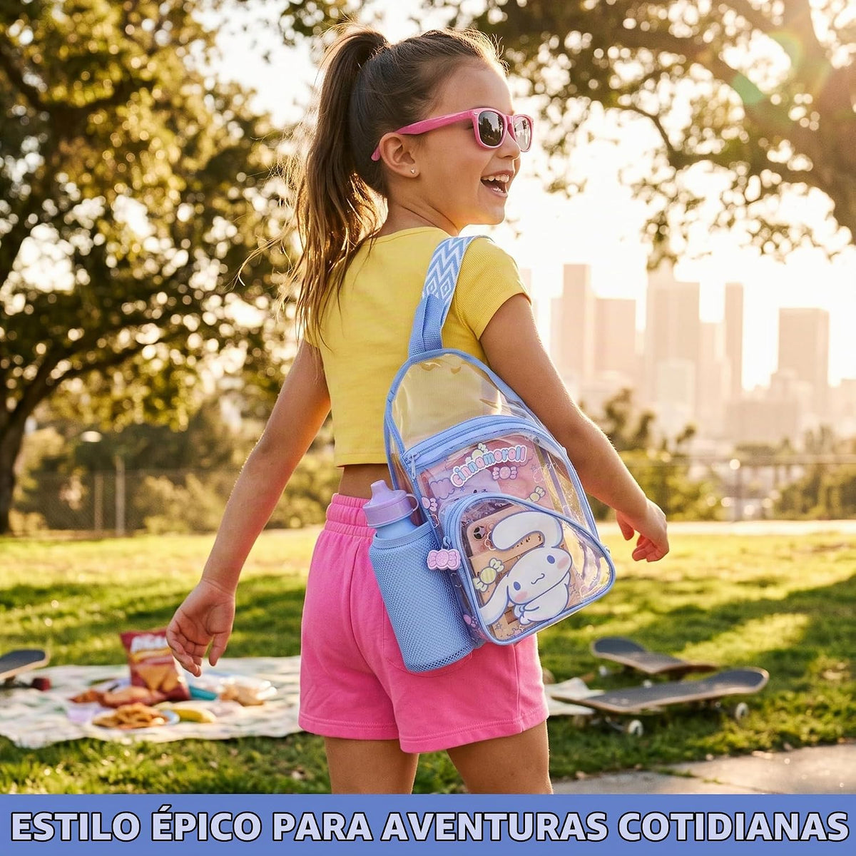 Get Trend Hello Kitty | Kuromi | Cinnamoroll - Bolso cruzado transp...