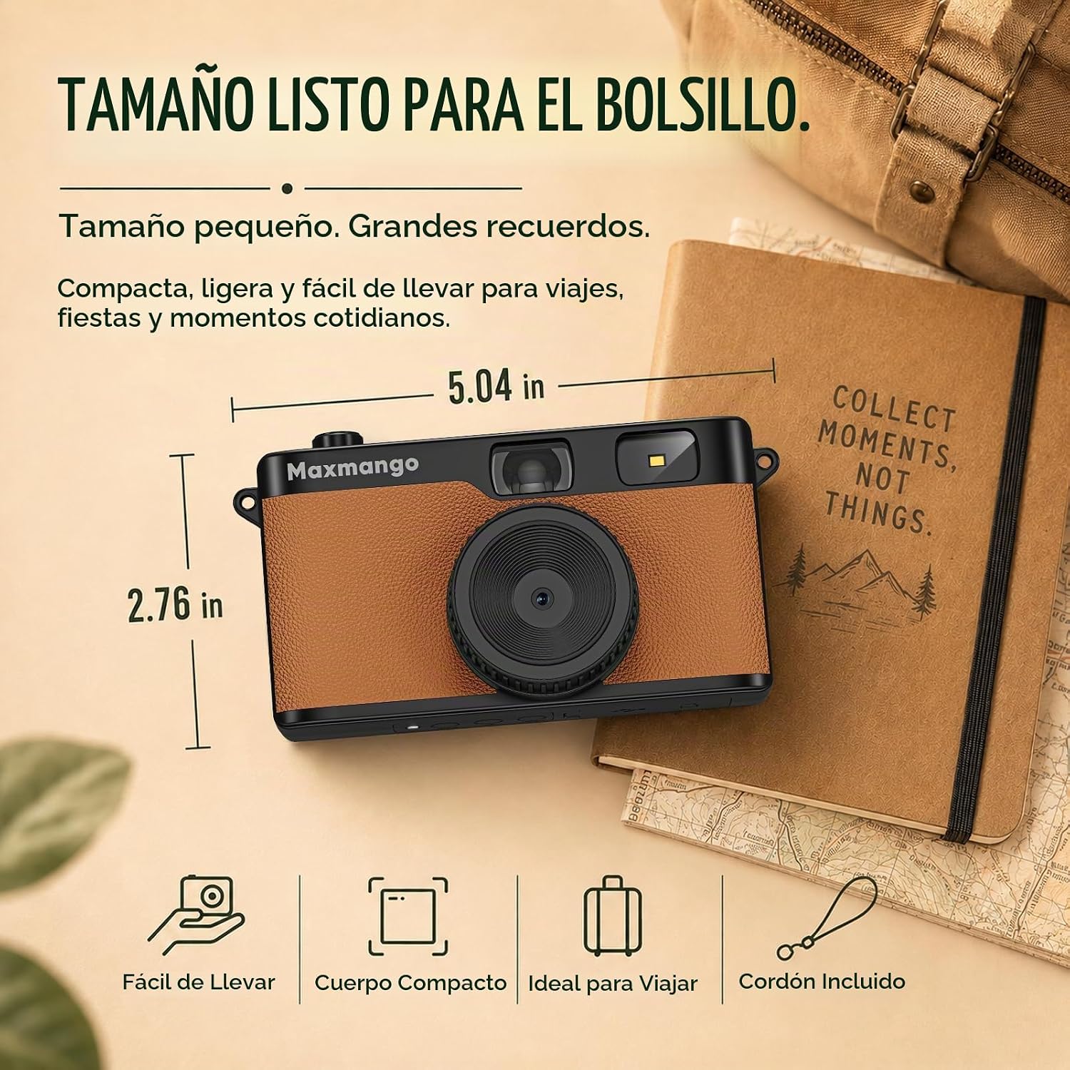 Maxmango Cámara digital vintage D53 - Cámara digital retro de 12 MP...