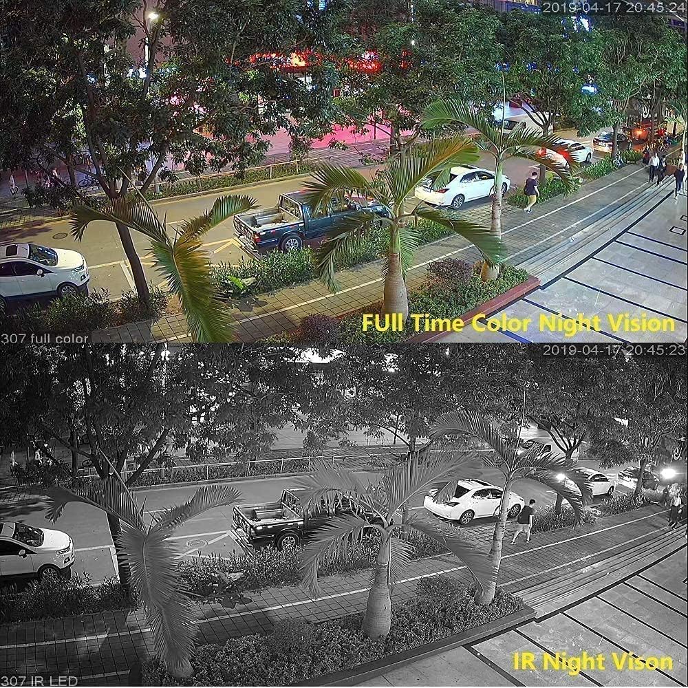 Real HD 5MP Cámara de seguridad con visión nocturna a todo color, d...