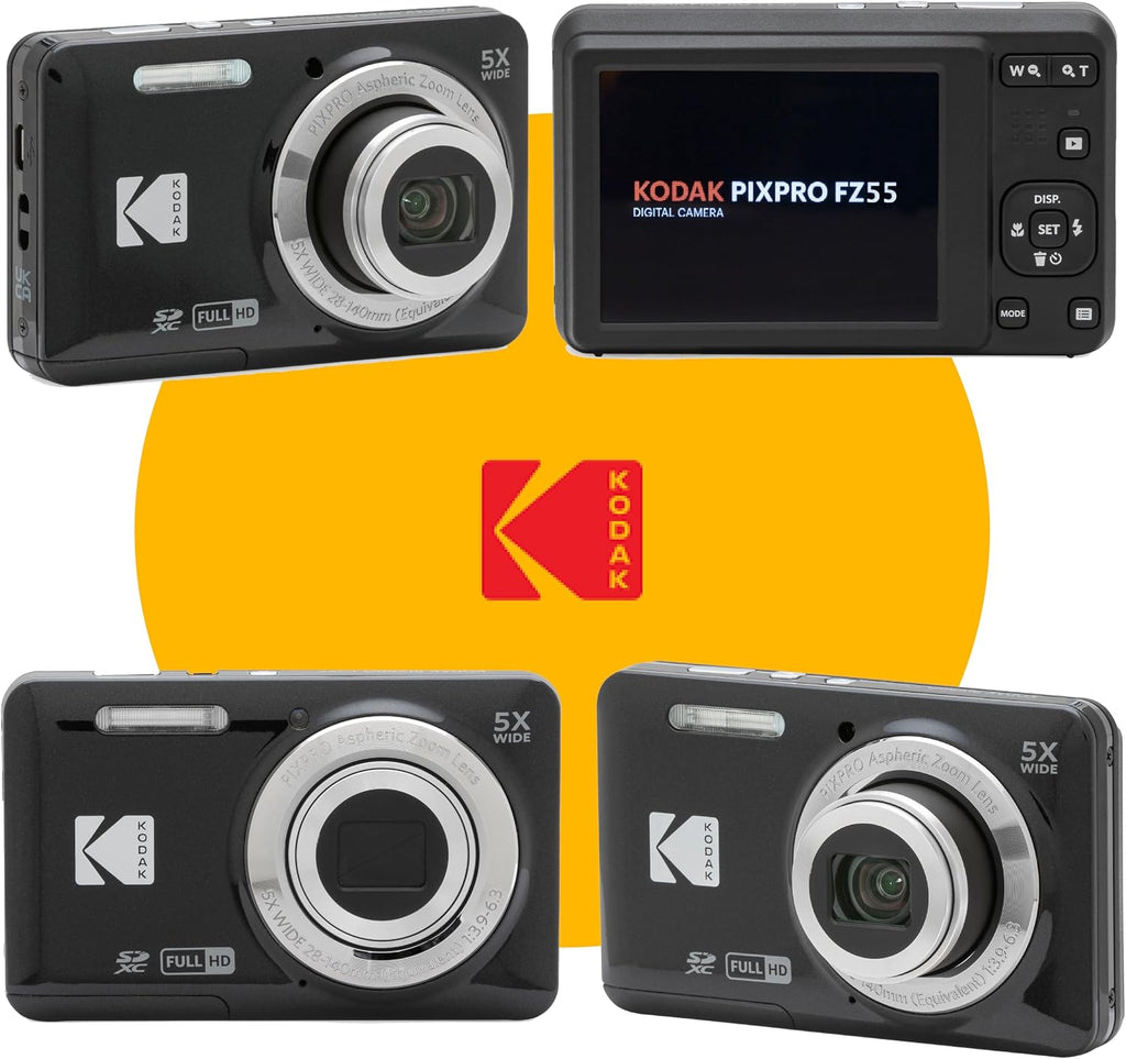 KODAK PIXPRO FZ55 - Cámara digital de 16 Mp de punto y disparo, zoo...