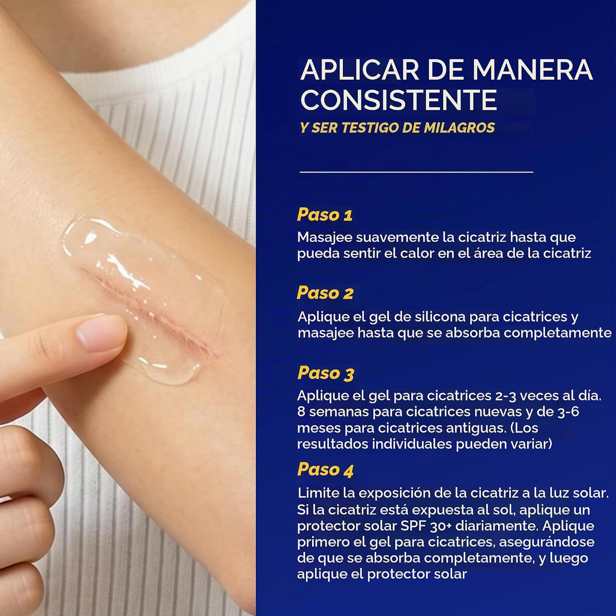 Gel de cicatriz 100% silicona crema para cicatrices \u2013 Gel avan...
