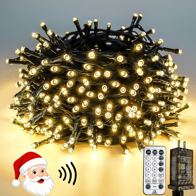EEW - Cadena de luces de Navidad controladas por voz, 99 pies, 300...