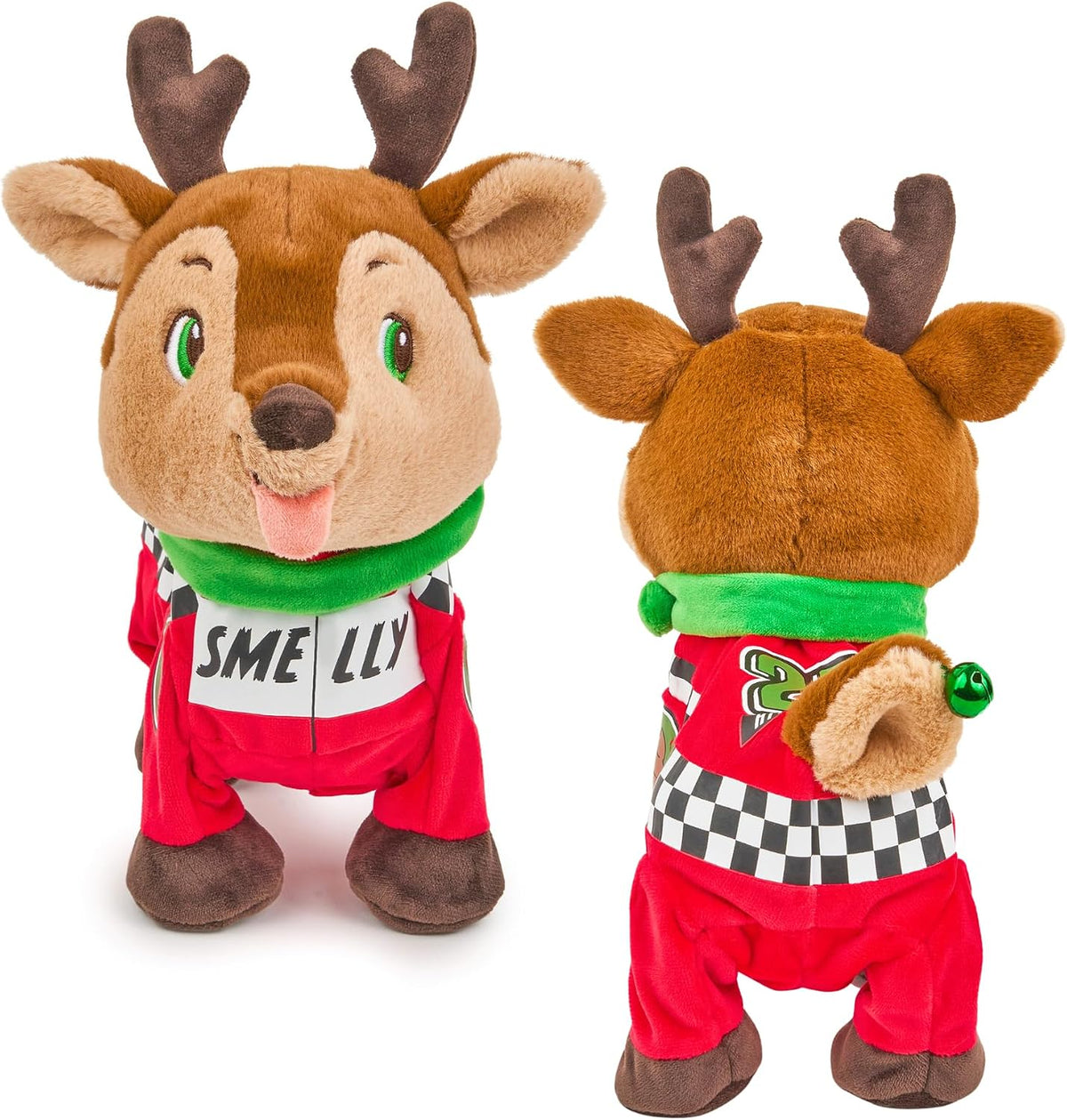 Cuddle Barn Tooty Turbo - Juguete de peluche navideño de renos pedo...
