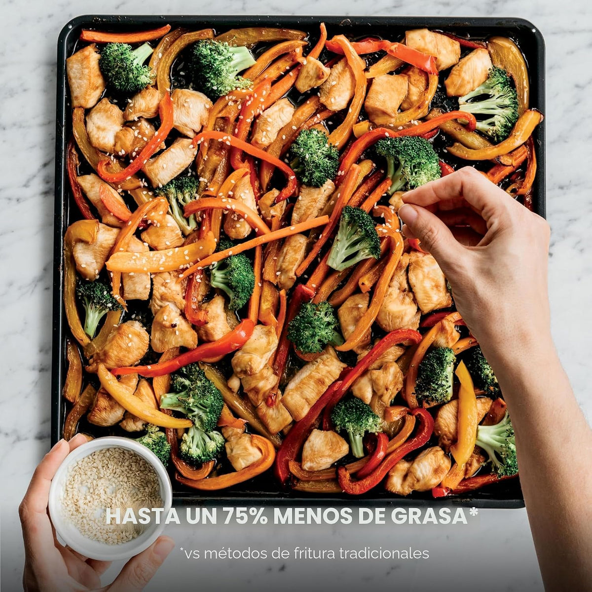 Horno de Encimera Digital Ninja Air Fry, Funcionalidad 8 en 1, 1800...