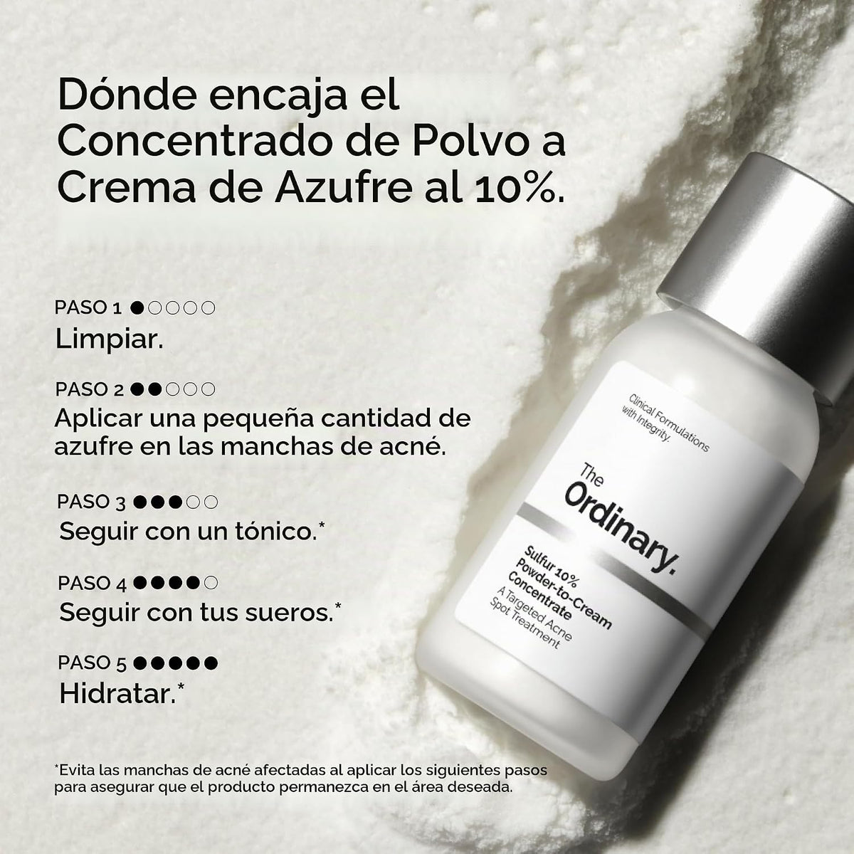 The Ordinary Concentrado de tratamiento de manchas de acné de polvo...