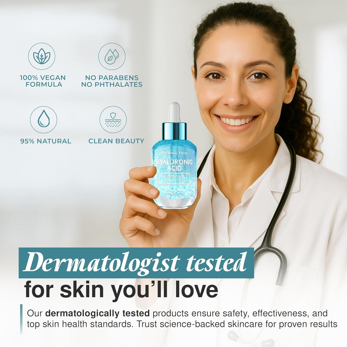 The Beauty Elixir Suero de Ácido Hialurónico para el Rostro - Ultra...
