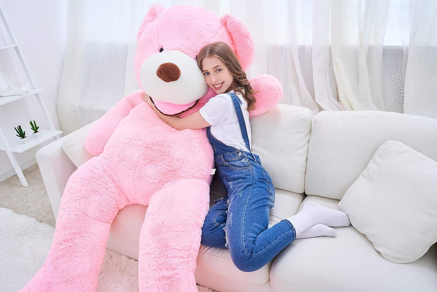 IKASA - Oso de peluche gigante, animales de juguete (Rosa, 78 pulga...