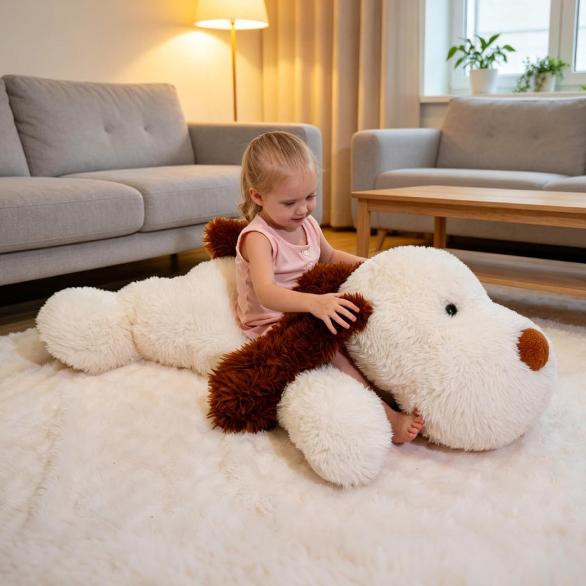GADXV Animales de peluche de perro grande de 47 pulgadas, peluches...
