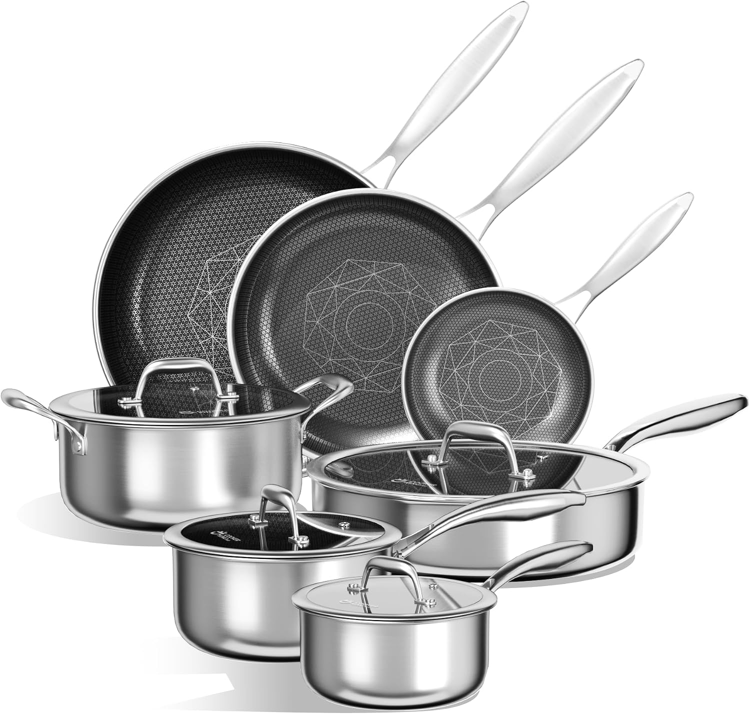 COOKER KING Juego de utensilios de cocina de acero inoxidable, jueg...