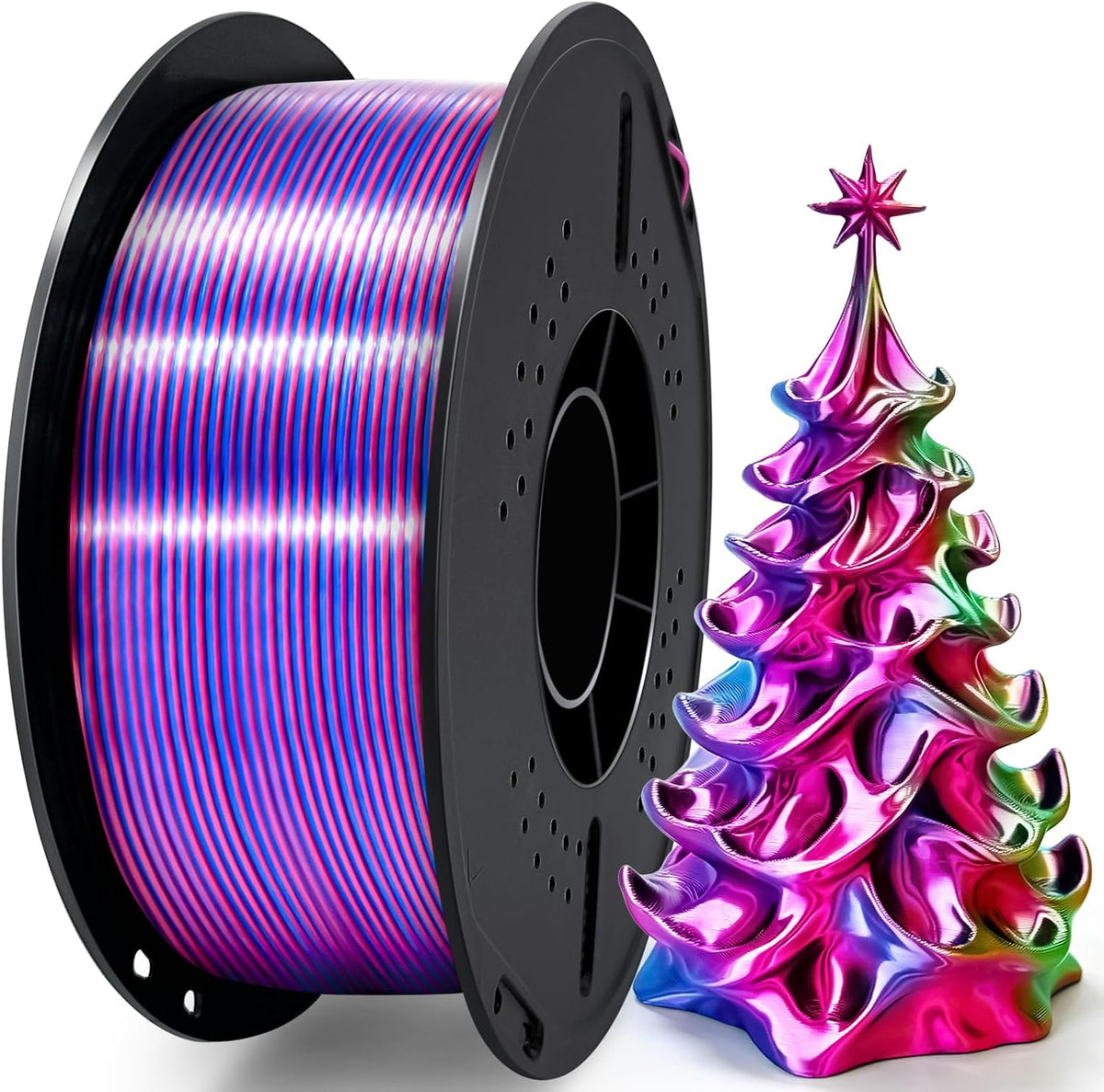 Colourbing Filamento para impresora 3D PLA + de seda tricolor de 0....