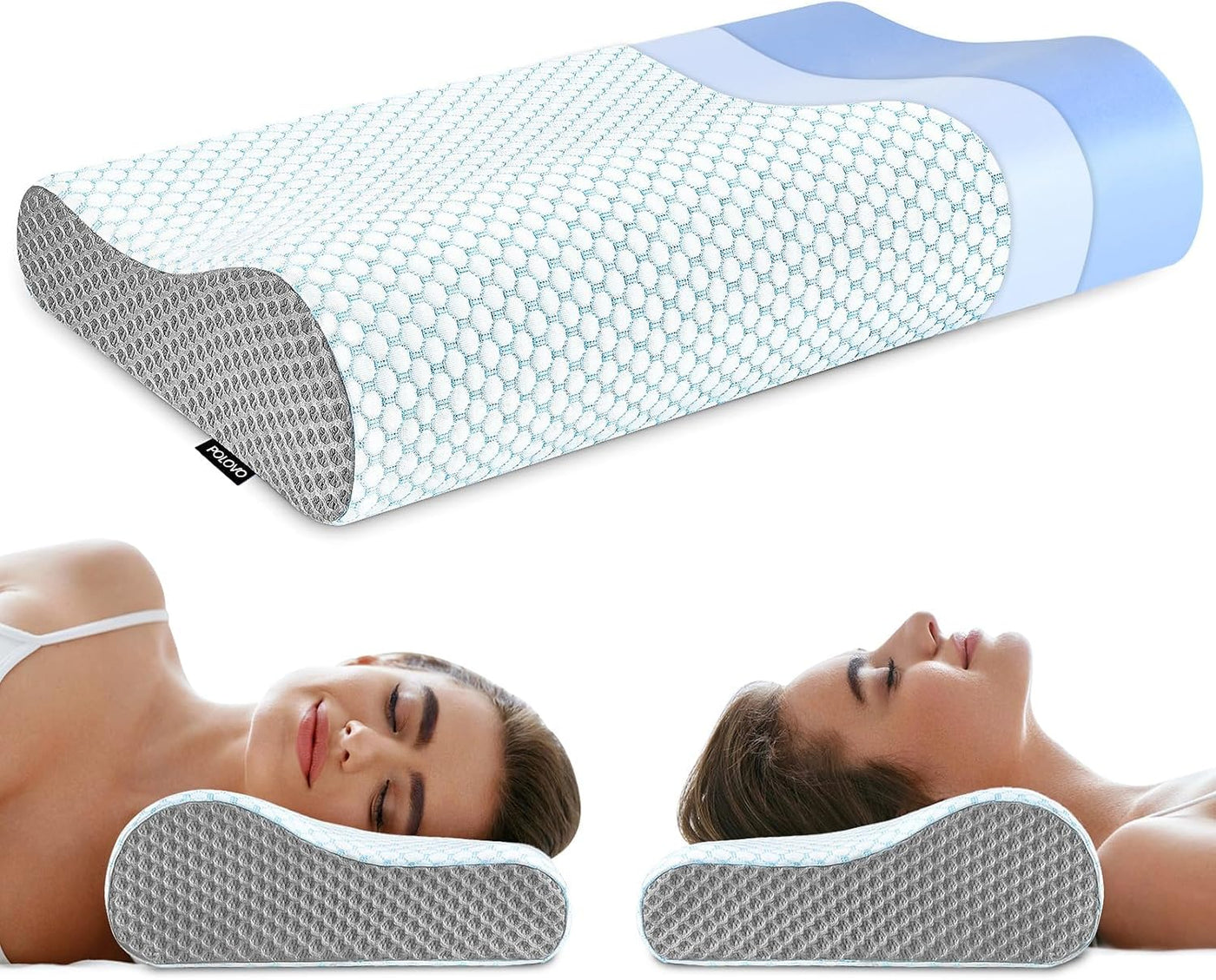 Almohadas de espuma viscoelástica, almohada para el cuello, almohad...