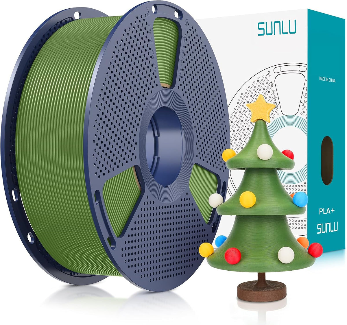 SUNLU Filamento PLA Plus de 0.07 in, verde oliva, 2.2 lbs | Filamen...