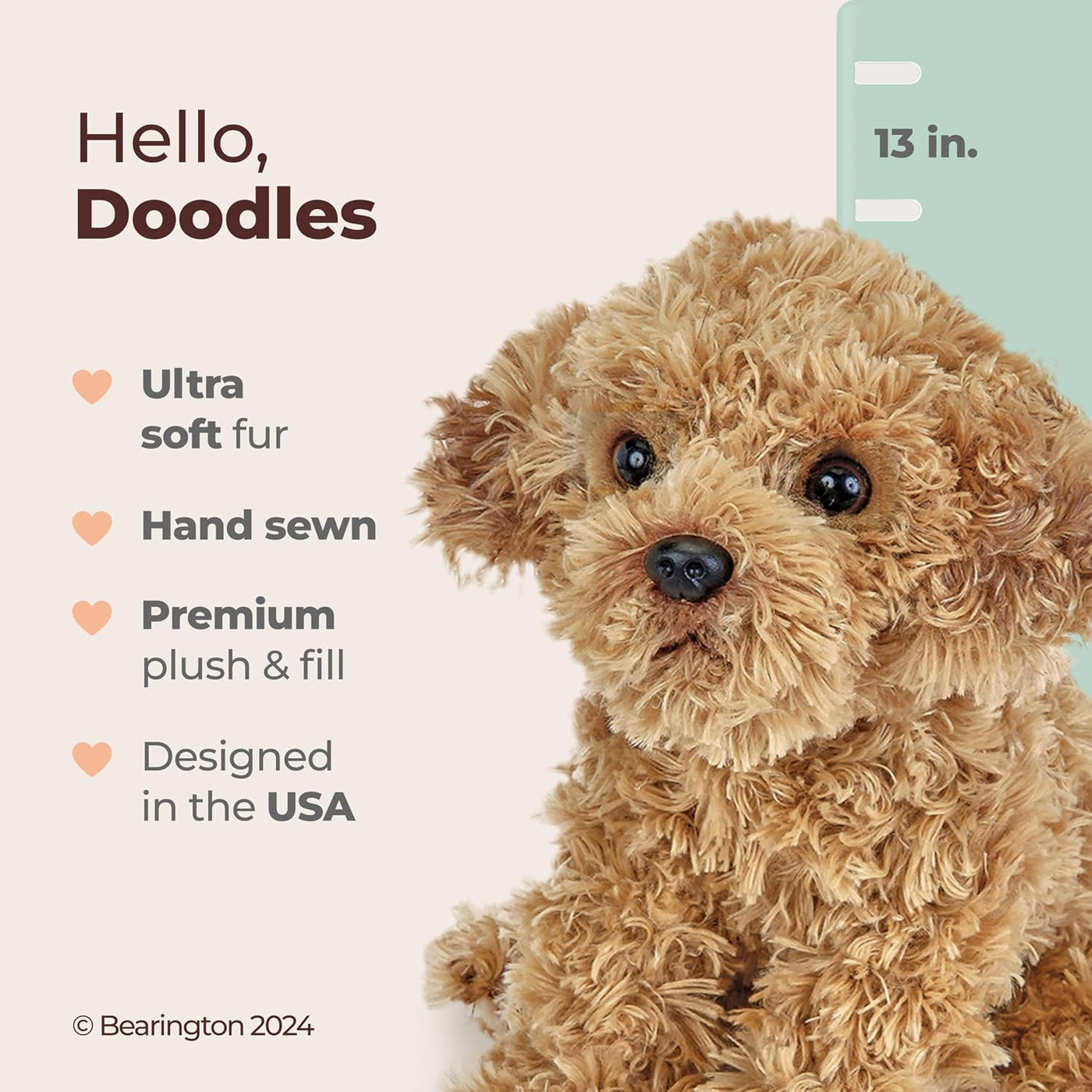 Bearington Lovely Doodles Perro de Peluche Color Caramelo de 14 pul...