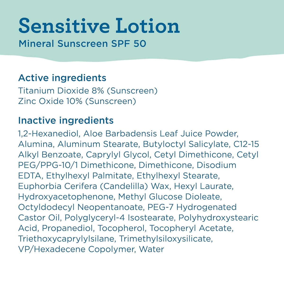Blue Lizard Sensitive Mineral Sunscreen SPF 50 Loción de protección...