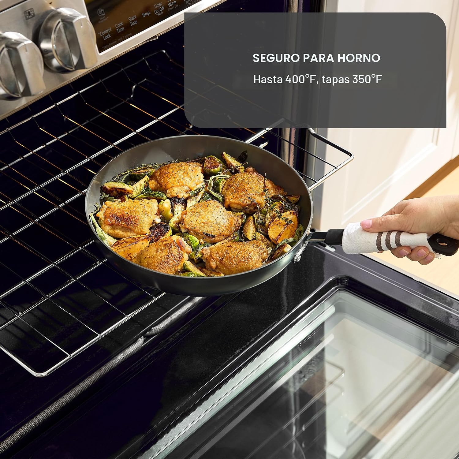 T-Fal Ultimate - Juego de utensilios de cocina antiadherentes de ce...