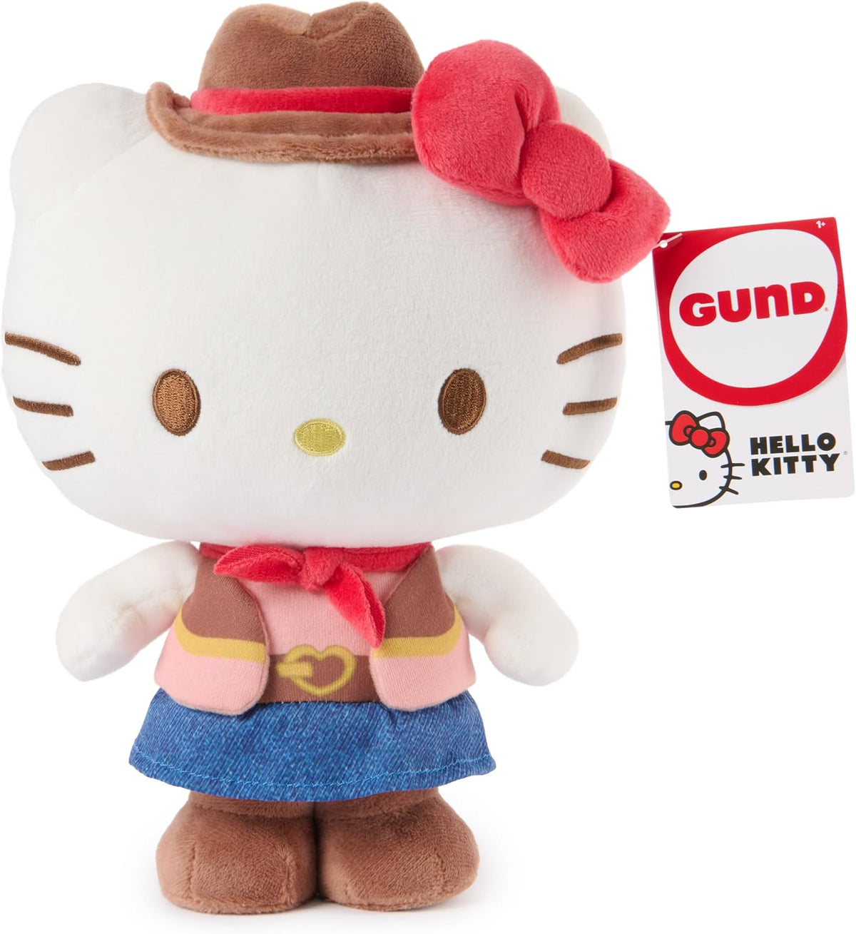 GUND Sanrio - Peluche oficial de Hello Kitty Cowgirl, juguete de pe...