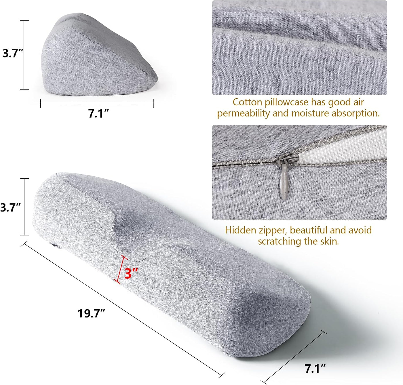 Almohadas Cervicales para el Alivio del Dolor al Dormir, Almohada d...