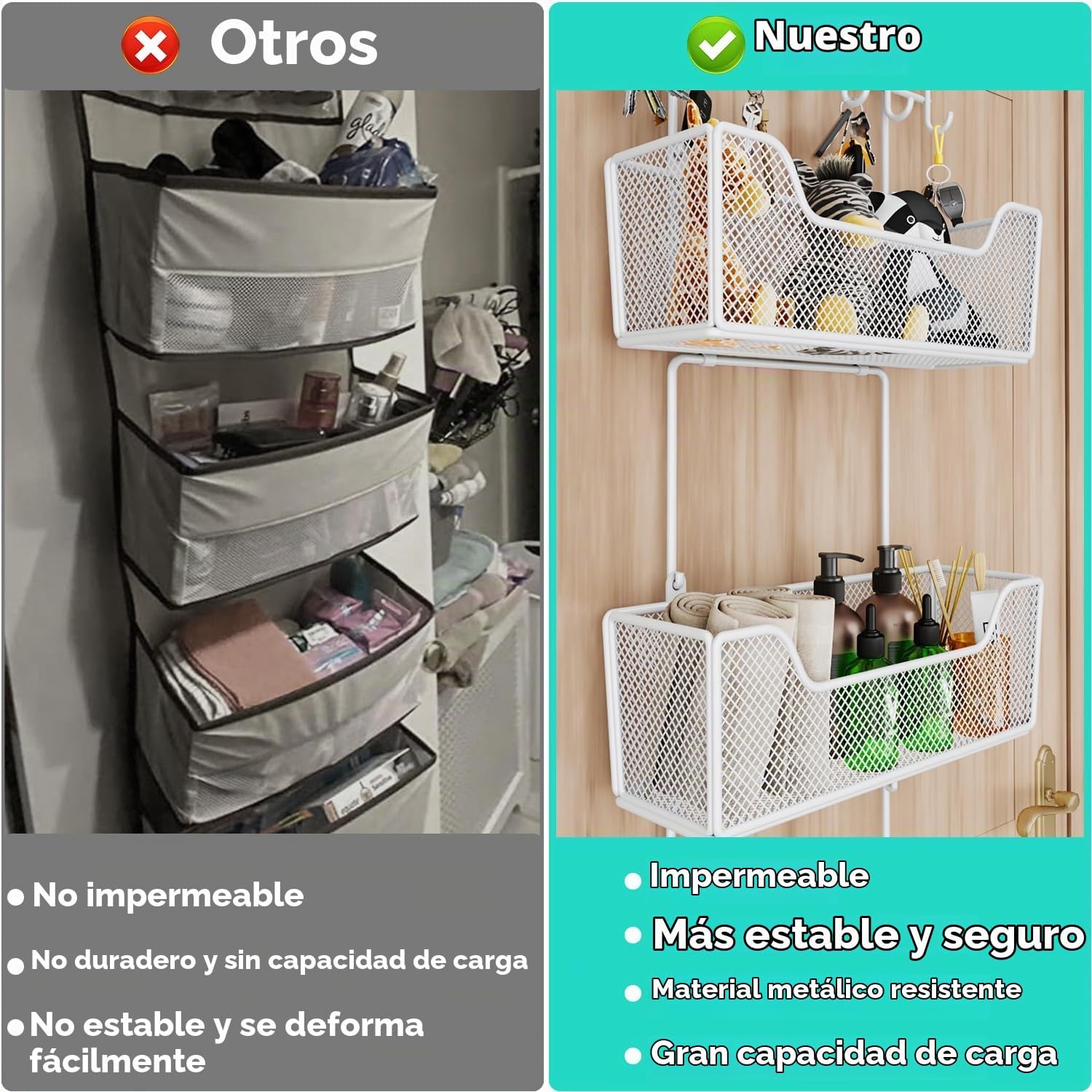 HapiRm Organizador de Almacenamiento Sobre la Puerta - Organizador...