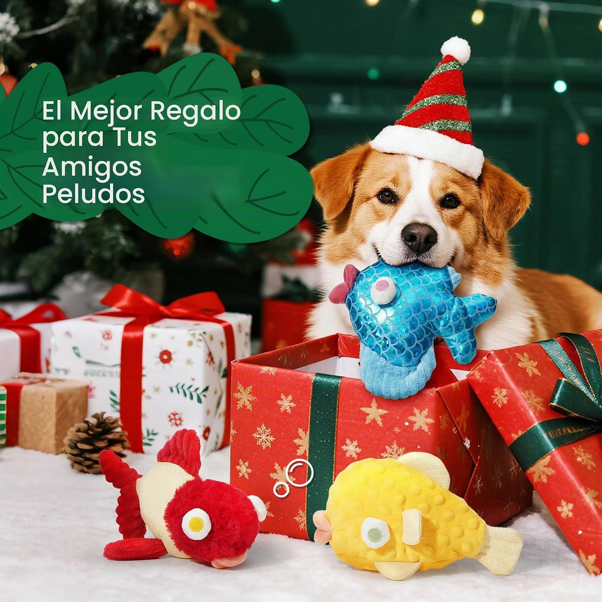Nocciola - Juguetes resistentes para perros, juguetes chirriantes p...
