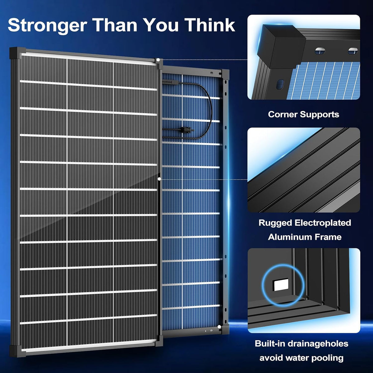 EtnalSolar 4pcs 16BB Bifacia 100W panel solar tipo N, 25.6% de alta...