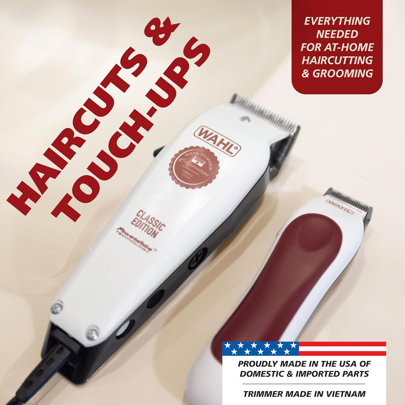 Wahl Cortadora de pelo con cable de edición clásica de Estados Unid...
