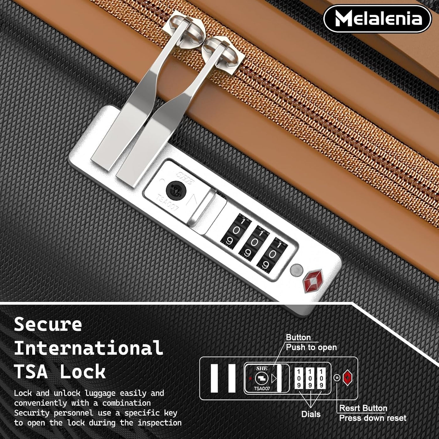 Juego de maletas Joyway Melalenia de 7 piezas, juego de maletas con...