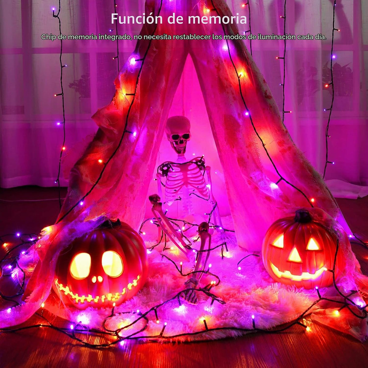 Luces de Halloween al aire libre Brizled, luces de cadena de Hallow...