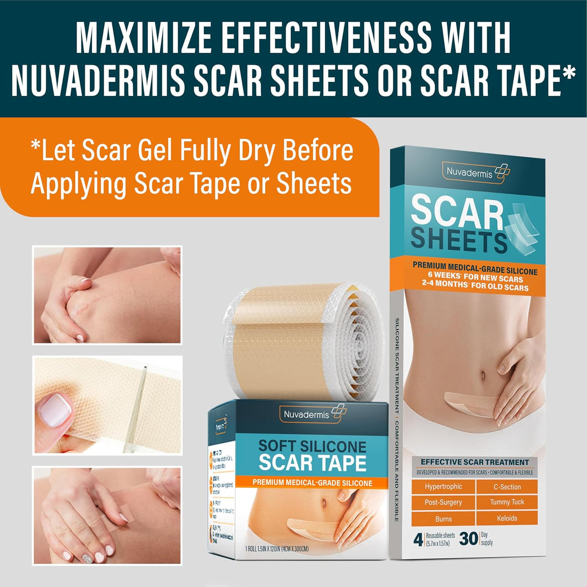NUVADERMIS Aceite corporal reparador y crema intensiva para cicatri...