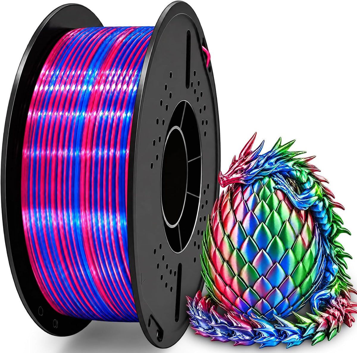 UGUESS Silk PLA+ - Filamento para impresora 3D, tricolor, 0.07 in |...