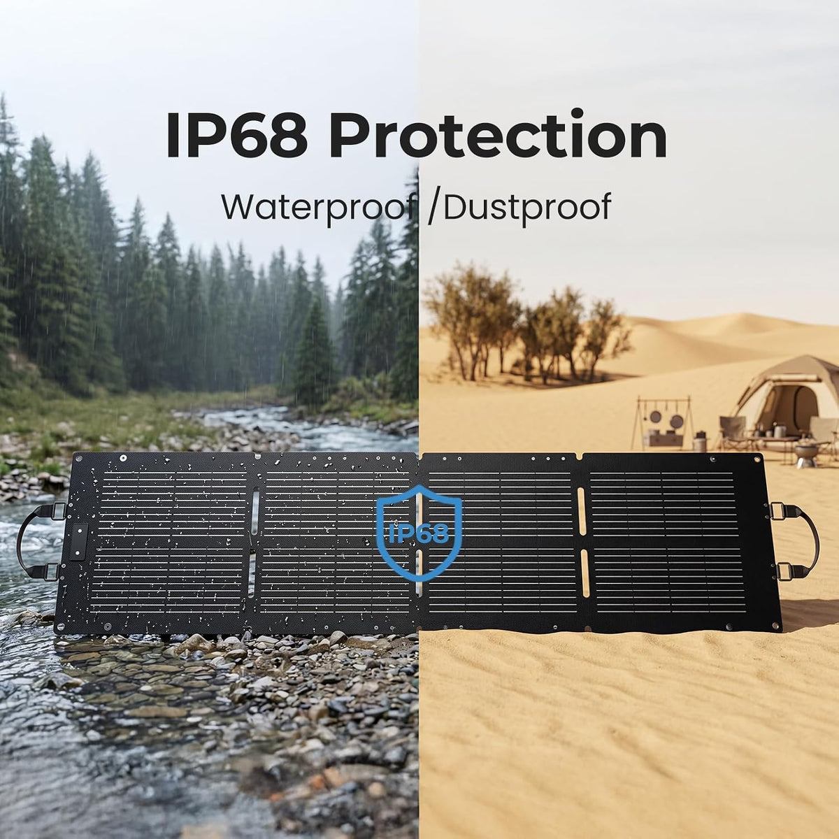DYNESS el panel solar plegable 100W, cargador solar portátil para l...