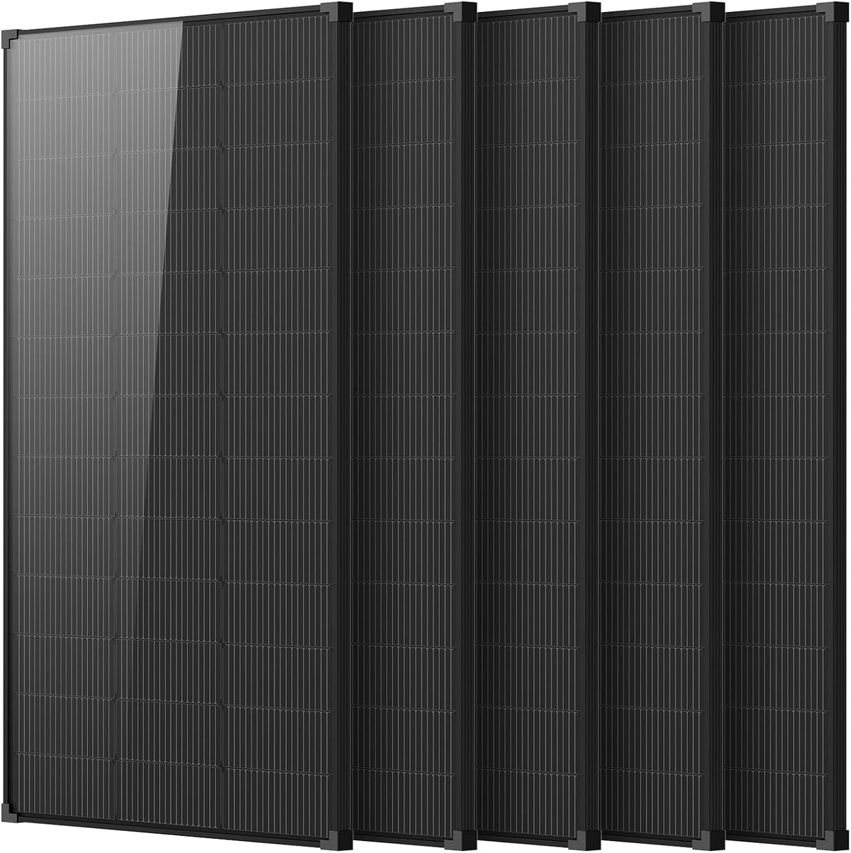 AeternaSol Paneles solares de 1000 W, paquete de 5 paneles solares...