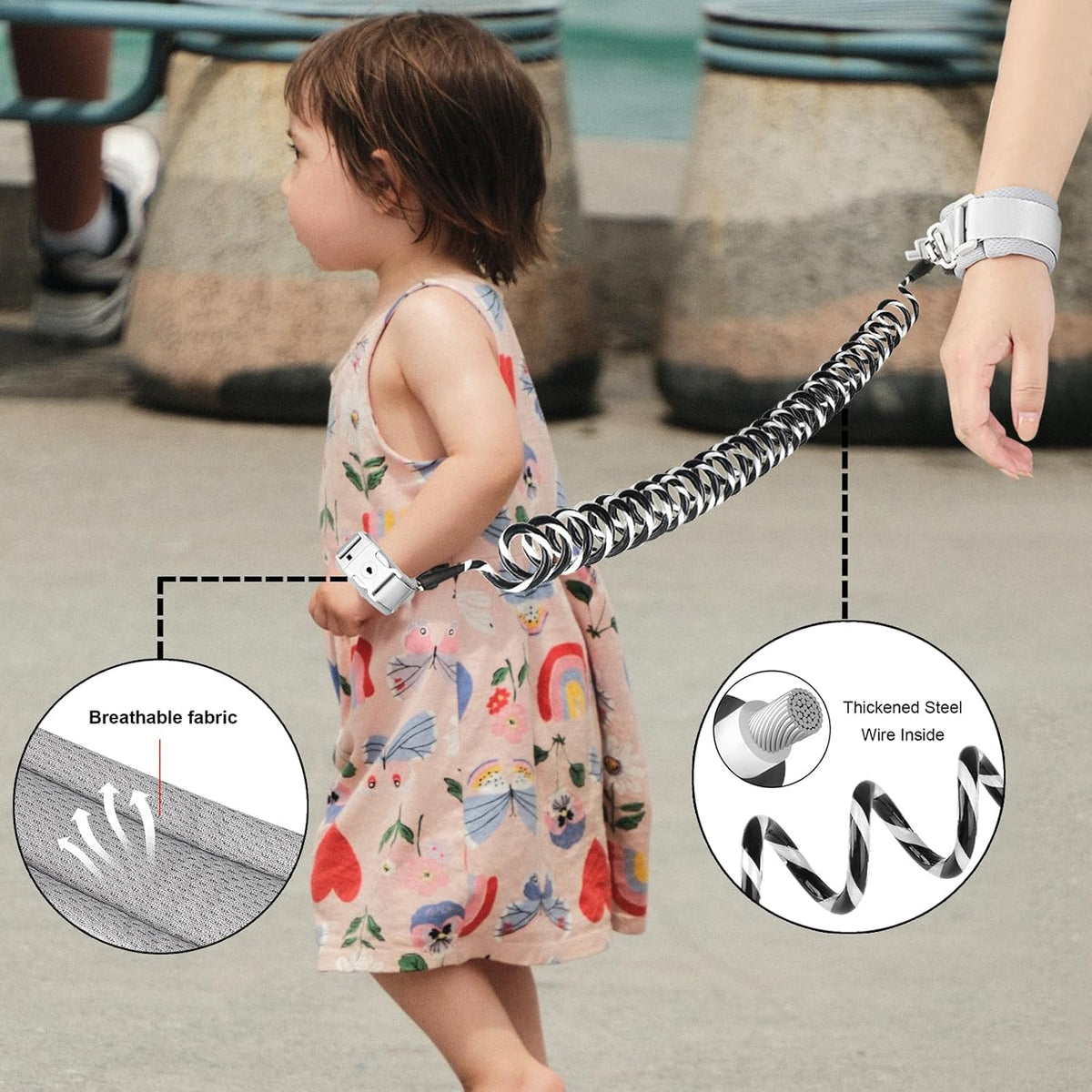 Accmor 2 en 1 muñequera antipérdida para niños pequeños, paquete de...