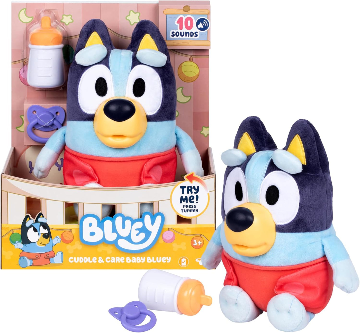 Bluey Care and Cuddle - Juguete de peluche suave para bebé, 11 pulg...