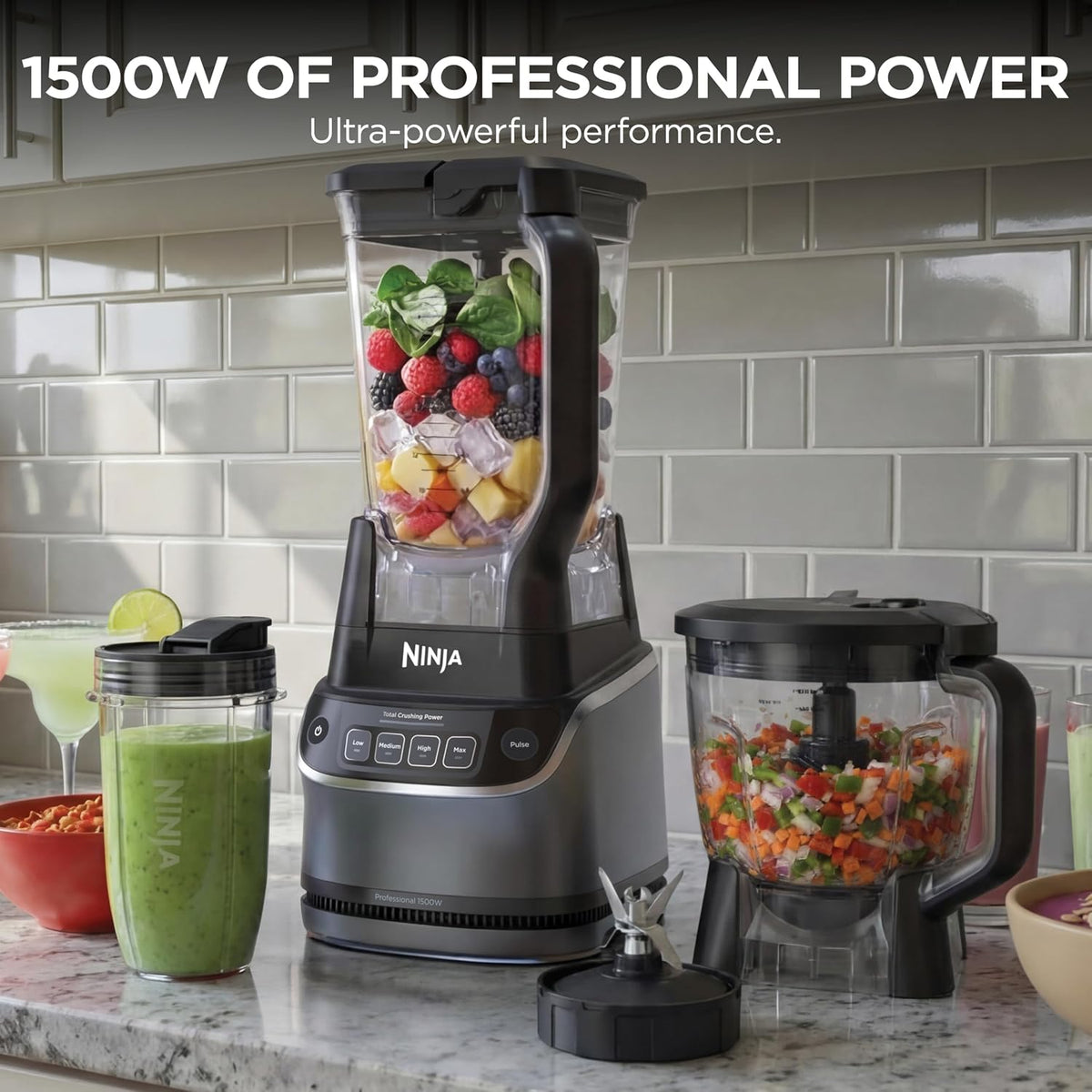 Ninja UltraCrush Pro Sistema de cocina, 1500 W, licuadora de 72 onz...