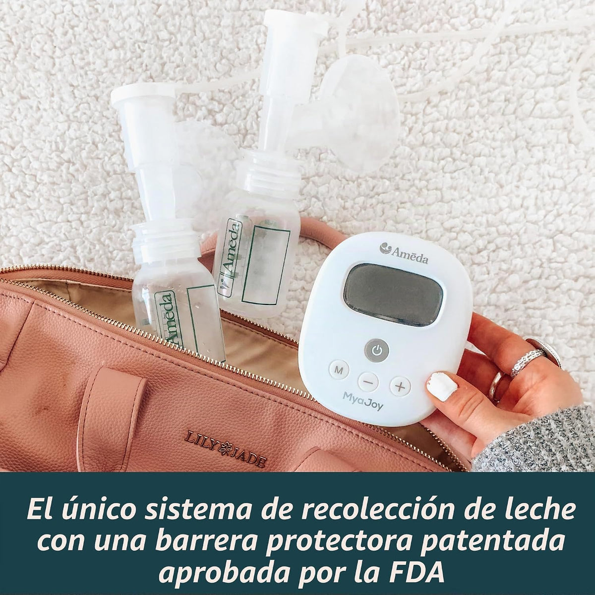 Ameda MYA Joy - Extractor de leche eléctrico portátil doble con bol...