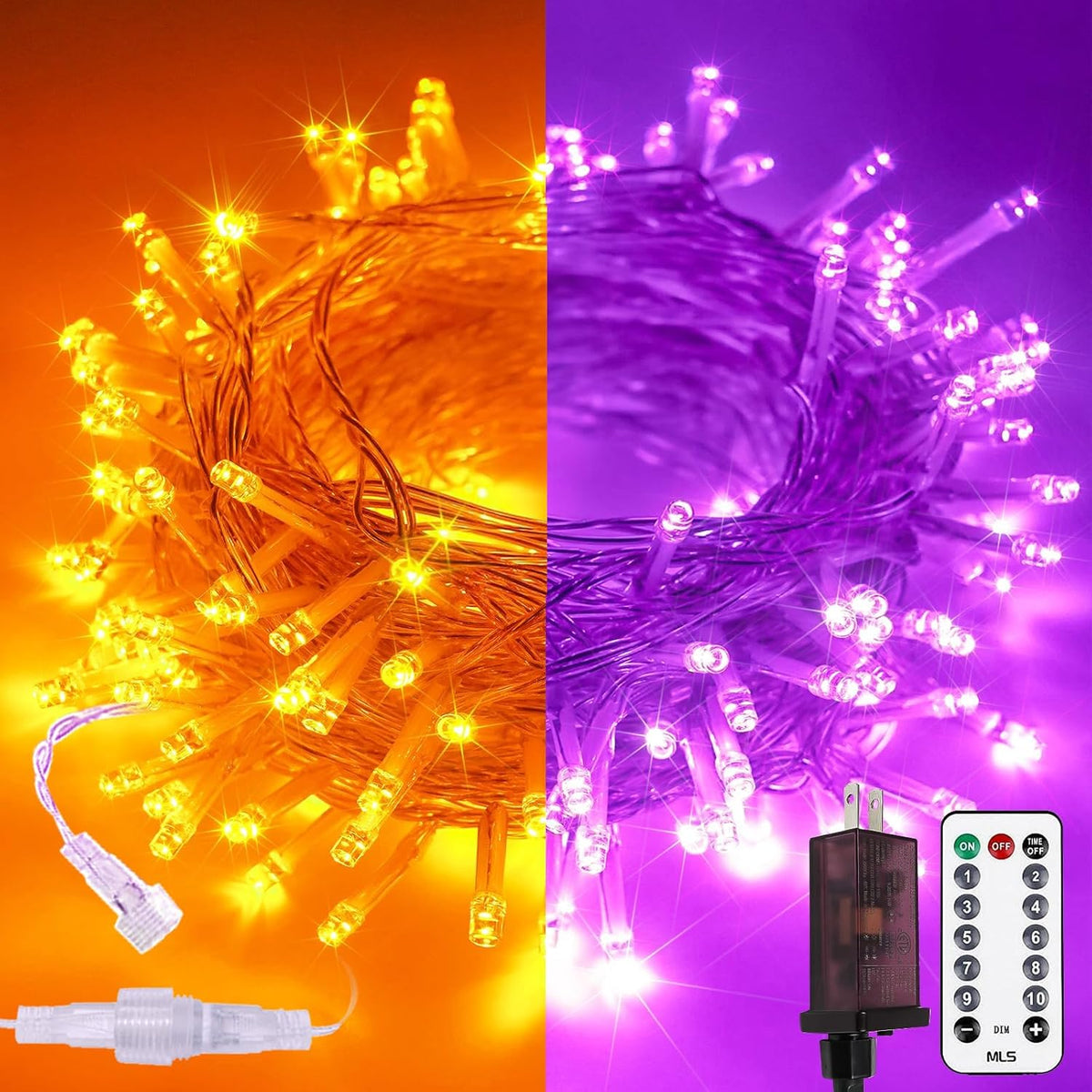 Guirnalda de 200 luces LED conectables con control remoto, luces de...