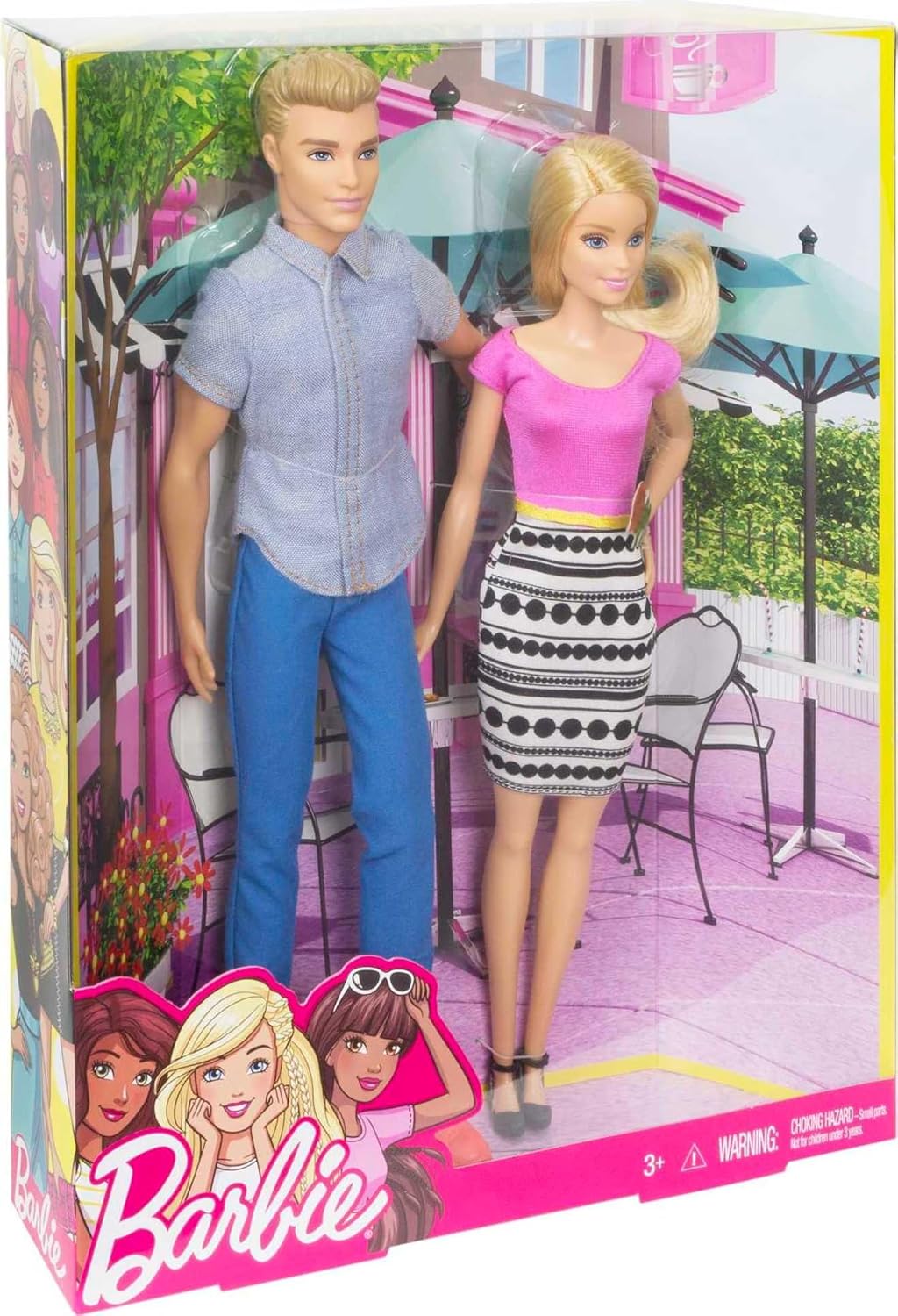 Paquete de 2 muñecos Barbie y Ken | Con cabello rubio y ropa colori...